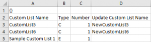 Customer Custom Lists exported to Excel w New Names